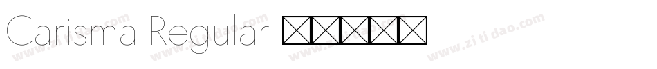 Carisma Regular字体转换